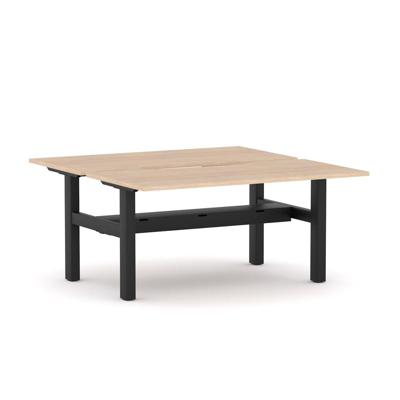 Agile Fixed Rectangle 2-Person Double-sided Desk Workstation