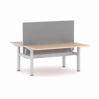 Klass Fixed 2-Person Double-sided Desk Workstation with Edge25 Screen
