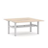 Agile Fixed Rectangle 2-Person Double-sided Desk Workstation