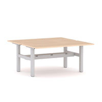 Agile Fixed Rectangle 2-Person Double-sided Desk Workstation