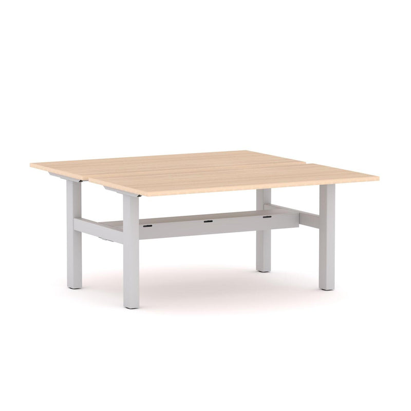 Agile Fixed Rectangle 2-Person Double-sided Desk Workstation