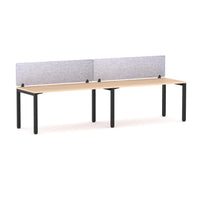 Axis 2 User Single-Sided Desks, 50x50mm Square Leg Design. Includes: AcoustiQ Screen