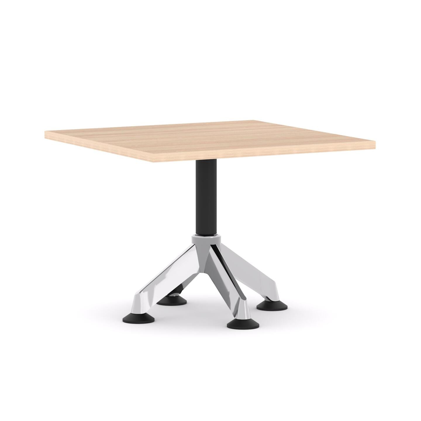 Modulus Coffee Table Single Post 4-Star PedestalPoles with Polished Alloy Feet