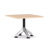 Modulus Coffee Table Single Post 4-Star PedestalPoles with Polished Alloy Feet