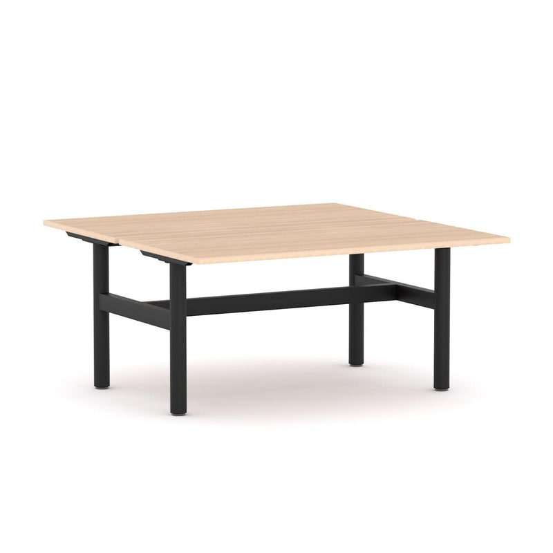 Agile Fixed Round 2-Person Double-sided Desk Workstation