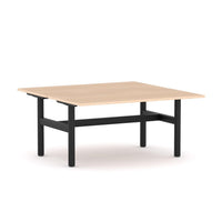 Agile Fixed Round 2-Person Double-sided Desk Workstation