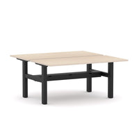 Agile Fixed Rectangle 2-Person Double-sided Desk Workstation