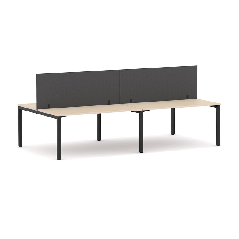 Axis 4 User Double-Sided Desks, 50x50mm Square Leg Design. Includes: Edge25 Screen
