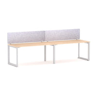 Anvil 2 User Single-Sided Desks, 50x50mm Triangular Loop Leg Design. Includes: AcoustiQ Screen
