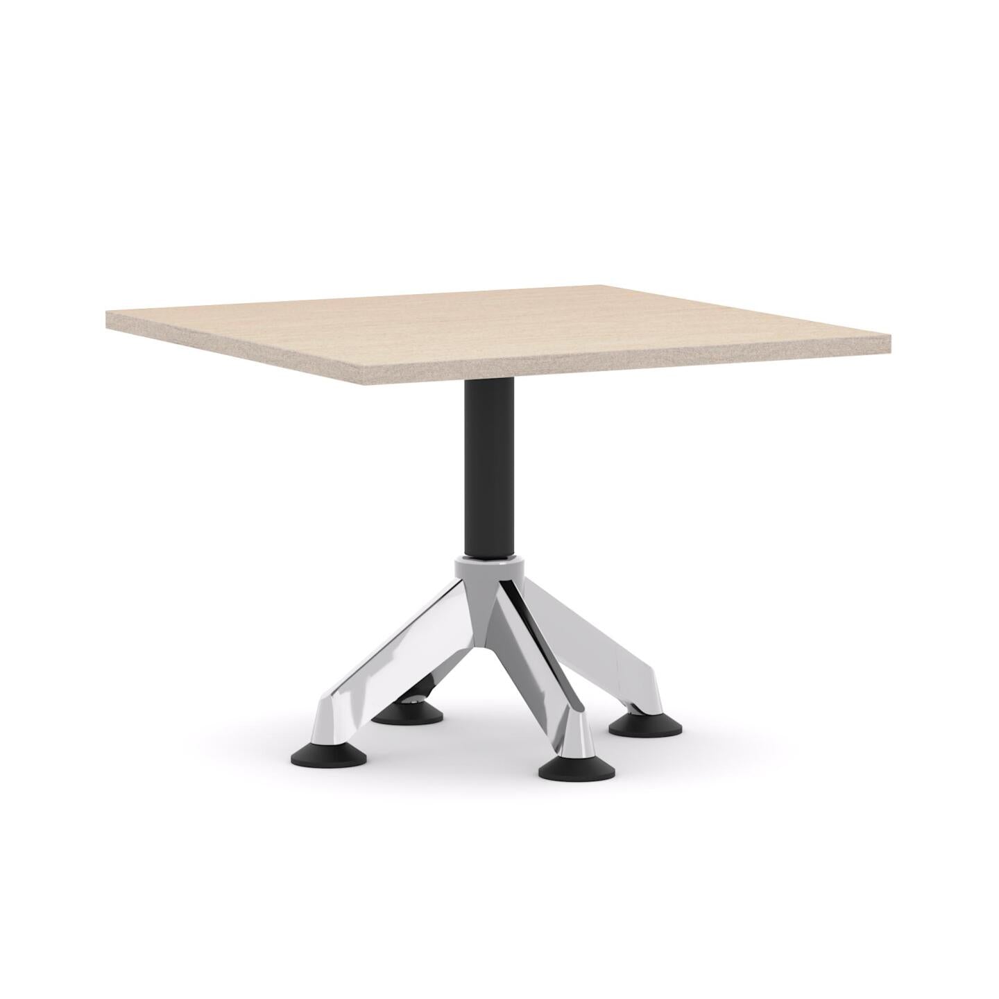 Modulus Coffee Table Single Post 4-Star PedestalPoles with Polished Alloy Feet