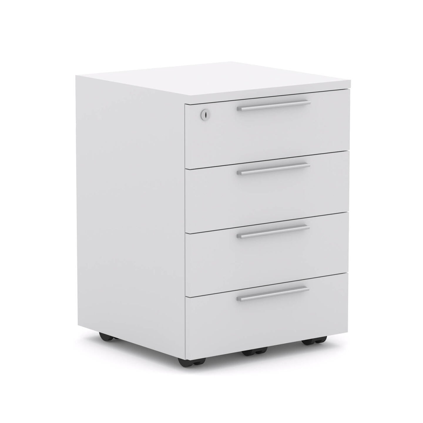 Axis Mobile 4 Drawer: W467mm x D460mm x H640mm - White