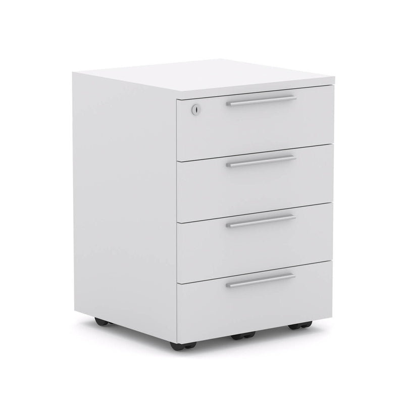 Axis Mobile 4 Drawer: W467mm x D460mm x H640mm - White