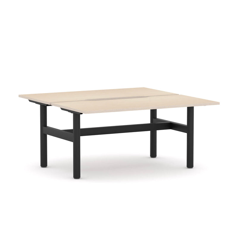 Agile Fixed Round 2-Person Double-sided Desk Workstation