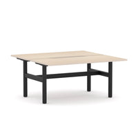 Agile Fixed Round 2-Person Double-sided Desk Workstation