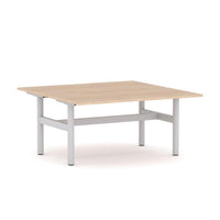 Agile Fixed Round 2-Person Double-sided Desk Workstation