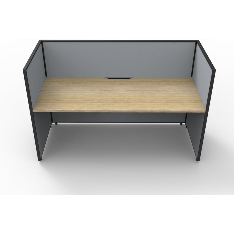 SHUSH30 Workstation - 1 Person - Screen Hung Top - Oak
