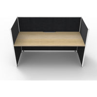 SHUSH30 Workstation - 1 Person - Screen Hung Top - Oak