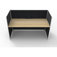 SHUSH30 Workstation - 1 Person - Screen Hung Top - Oak