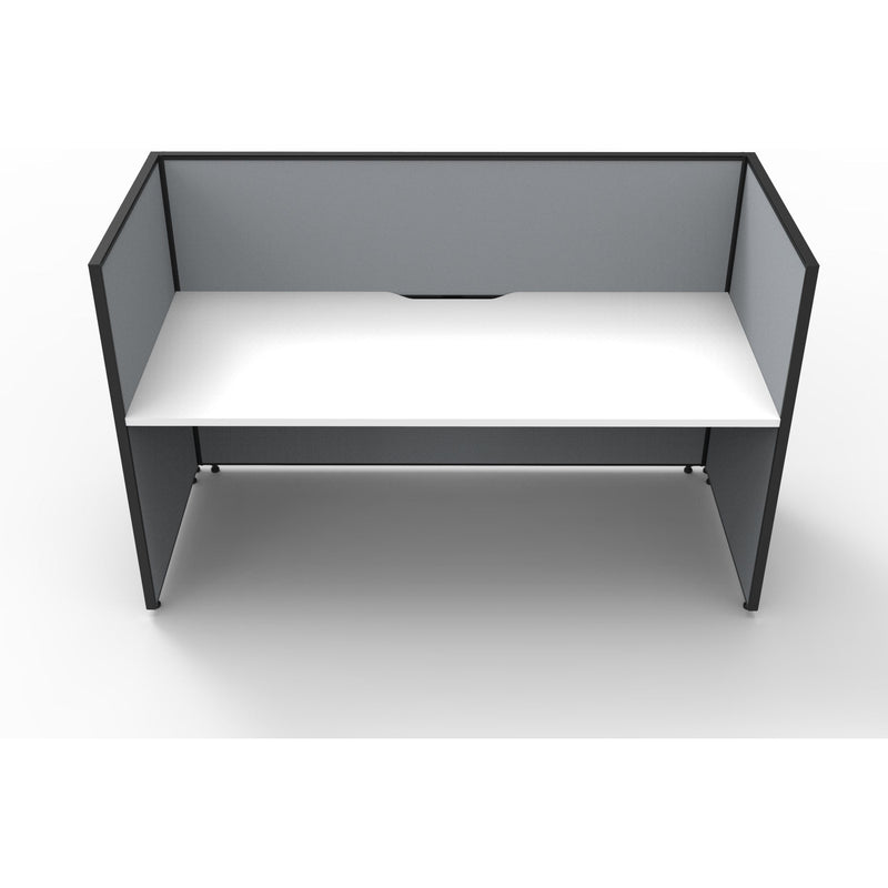 SHUSH30 Workstation - 1 Person - Screen Hung Top - White