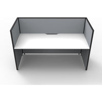 SHUSH30 Workstation - 1 Person - Screen Hung Top - White