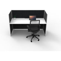 SHUSH30 Workstation - 1 Person - Screen Hung Top - White