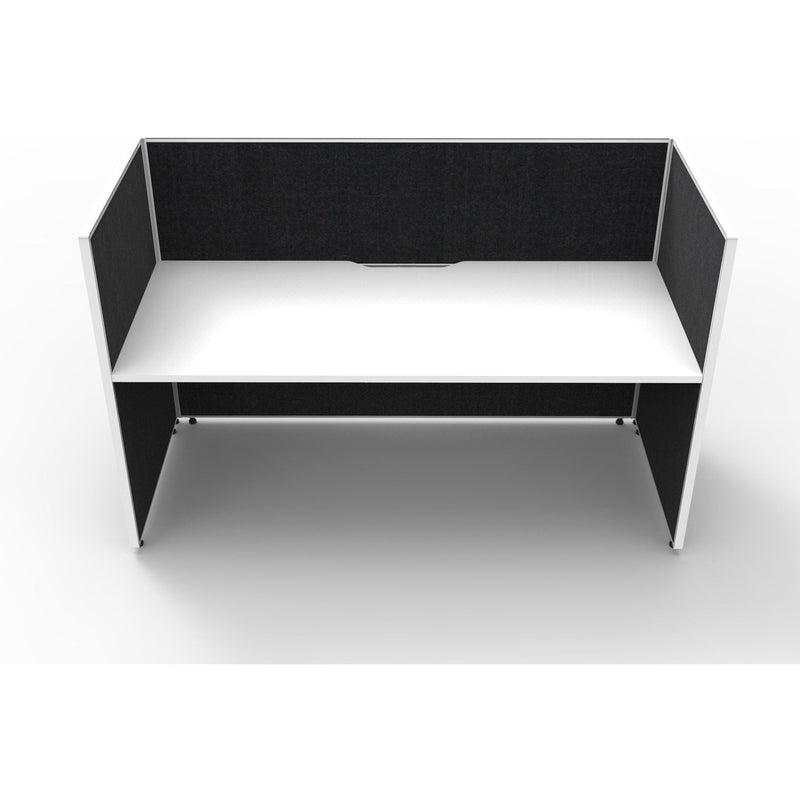 SHUSH30 Workstation - 1 Person - Screen Hung Top - White