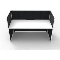 SHUSH30 Workstation - 1 Person - Screen Hung Top - White