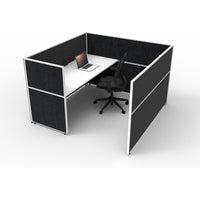SHUSH30 Cubicle Workstation - 1 Person - White
