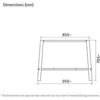 IDEO Square Meeting Table Frame – Steel Legs ‘Pronto’