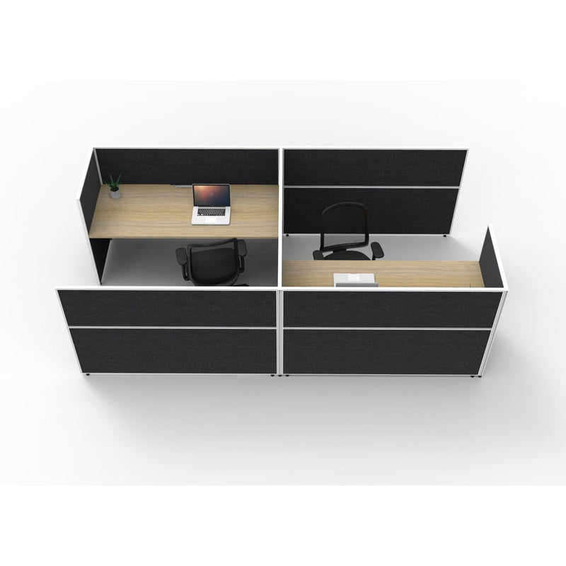 SHUSH30 Cubicle Workstation - 2 Person - Oak