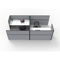 SHUSH30 Cubicle Workstation - 2 Person - White