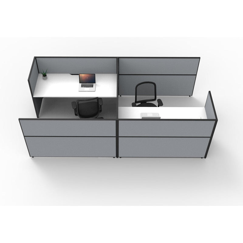 SHUSH30 Cubicle Workstation - 2 Person - White