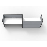 SHUSH30 Workstation - 2 Person 'S' Configuration - White