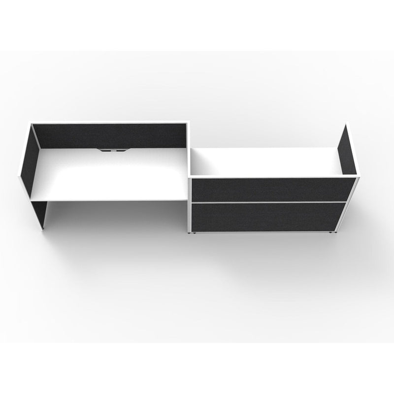SHUSH30 Workstation - 2 Person 'S' Configuration - White