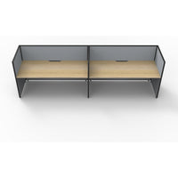 SHUSH30 Workstation - 2 Person - Screen Hung Tops - Oak