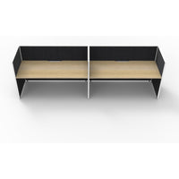 SHUSH30 Workstation - 2 Person - Screen Hung Tops - Oak