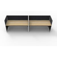SHUSH30 Workstation - 2 Person - Screen Hung Tops - Oak