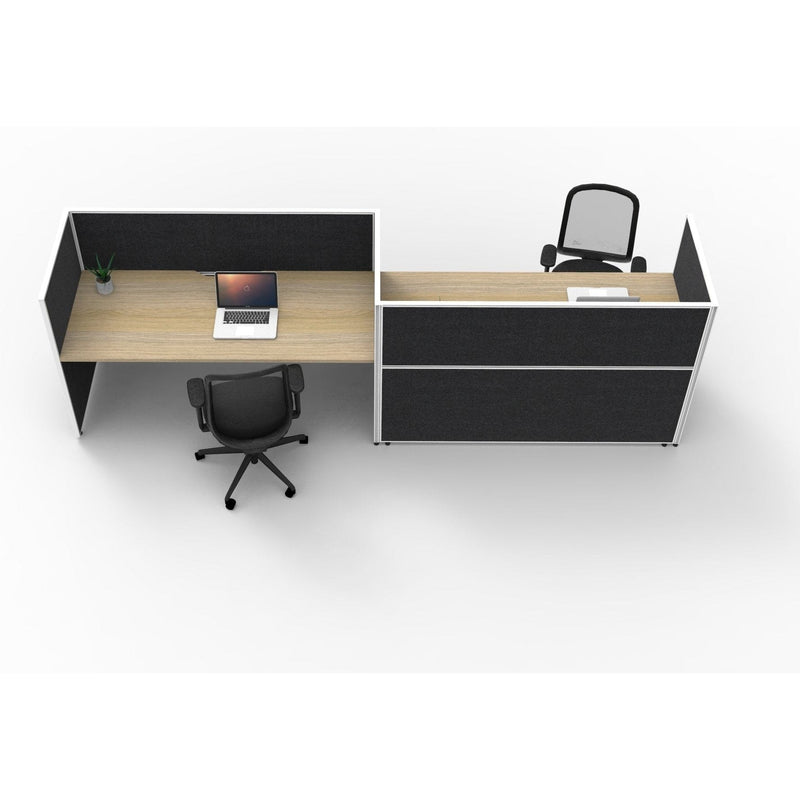 SHUSH30 Workstation - 2 Person 'S' Configuration - Oak