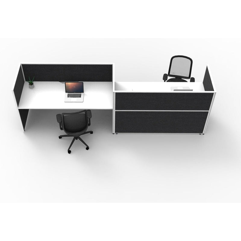 SHUSH30 Workstation - 2 Person 'S' Configuration - White