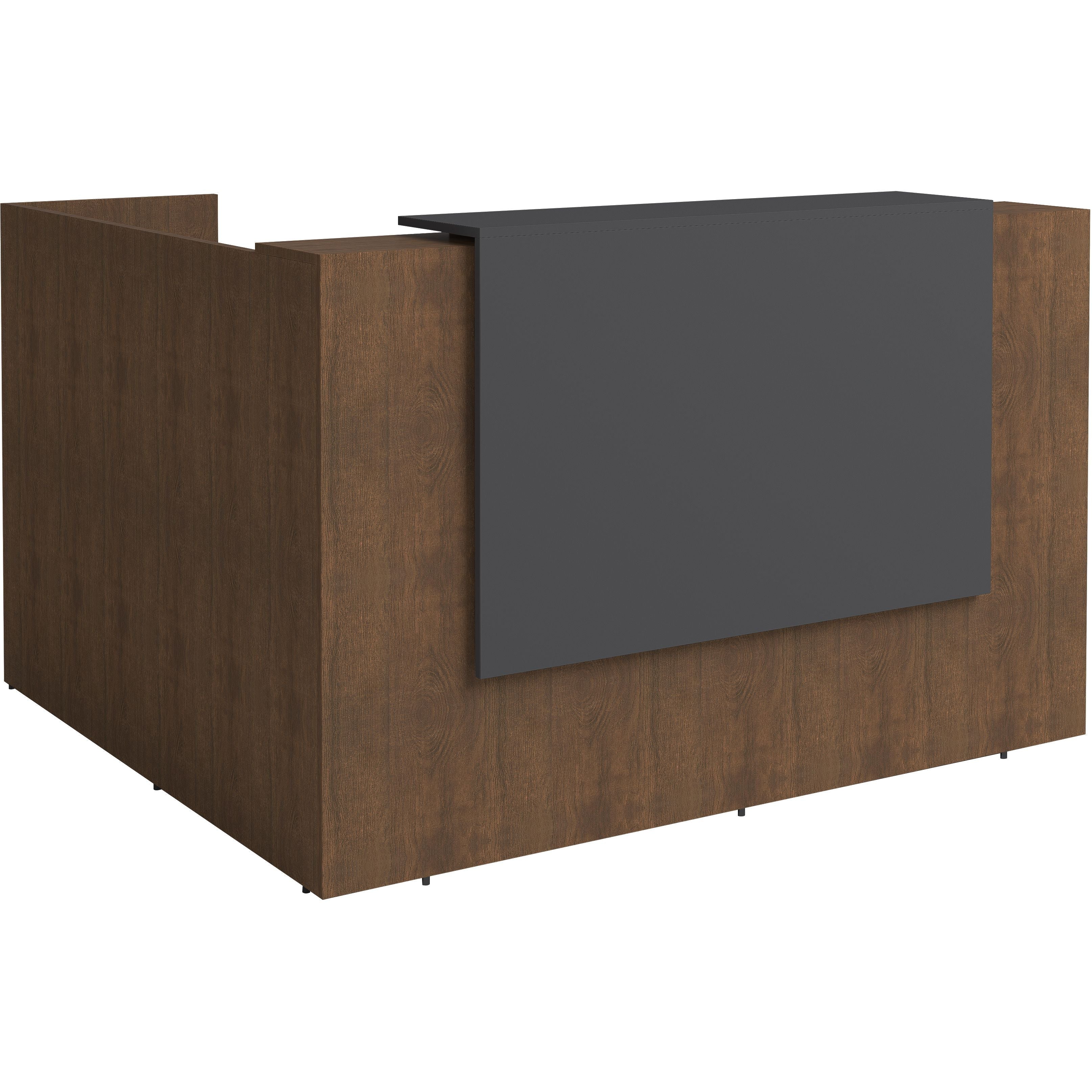 Regal Walnut L-Shaped Sorrento Reception Counter