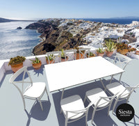 9 Piece Balcony Setting with Cross Chairs