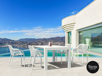 Vegas Table 4 Seater Outdoor Dining Setting with Air XL Armchair