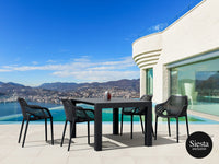 Vegas Table 4 Seater Outdoor Dining Setting with Air XL Armchair