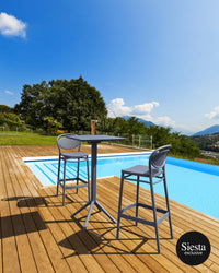 Sky Bar Table 3 Piece Set with Marcel 75 Barstools