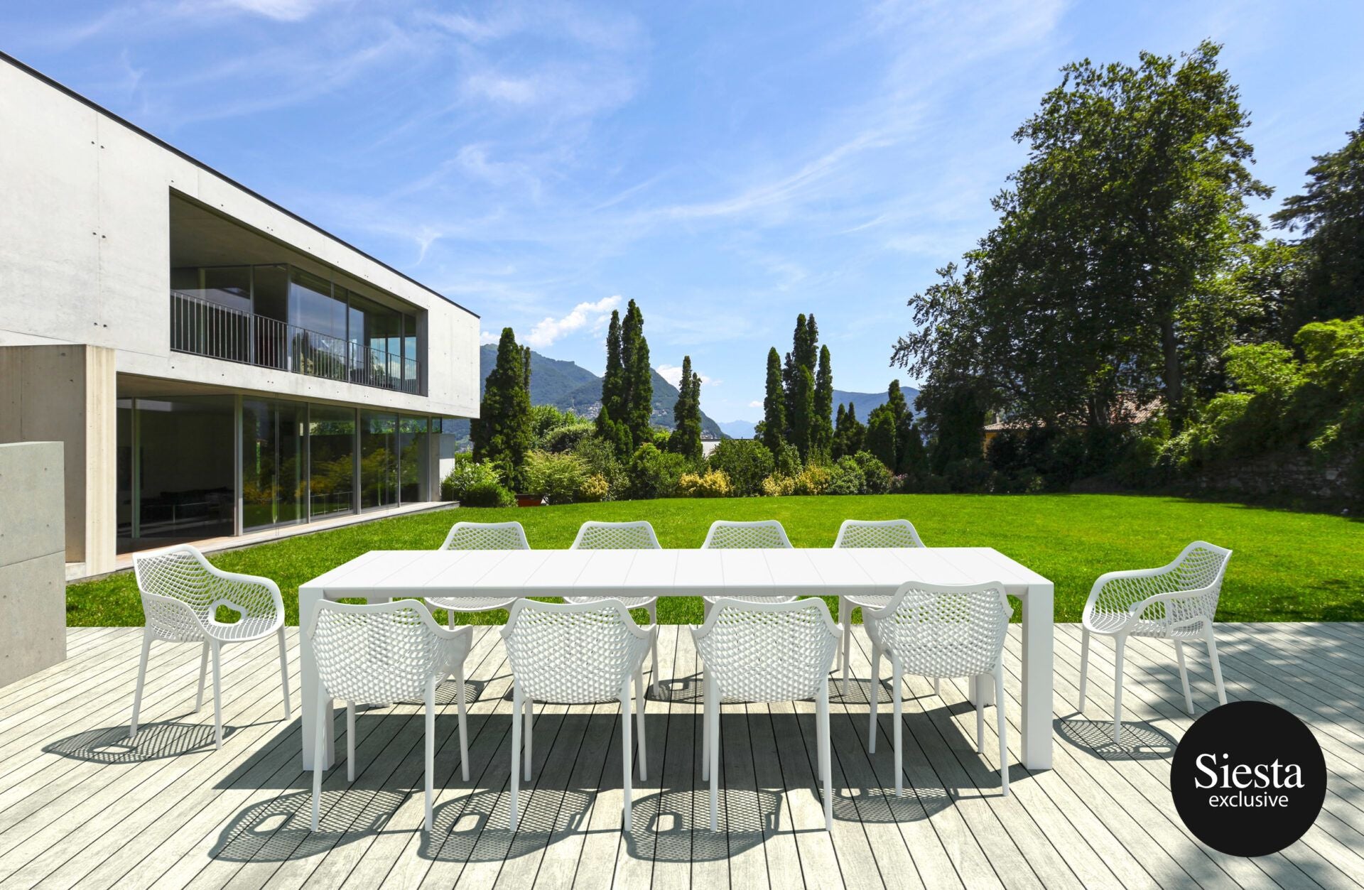 Vegas 10 Seater Dining Set with Air XL Armchair