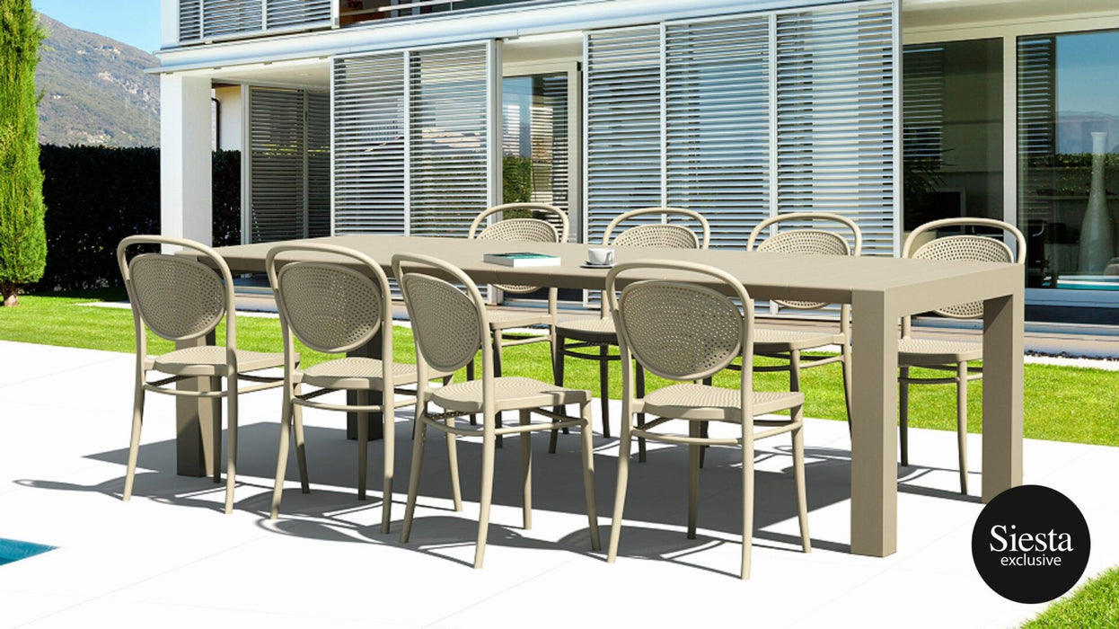 Vegas 8 Seater Dining Set with Marcel Chairs
