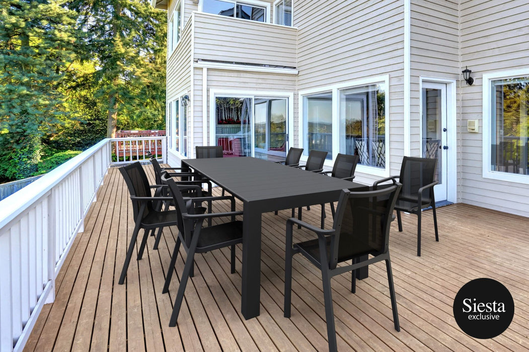 Outdoor 11 Piece Setting with Extendable Table