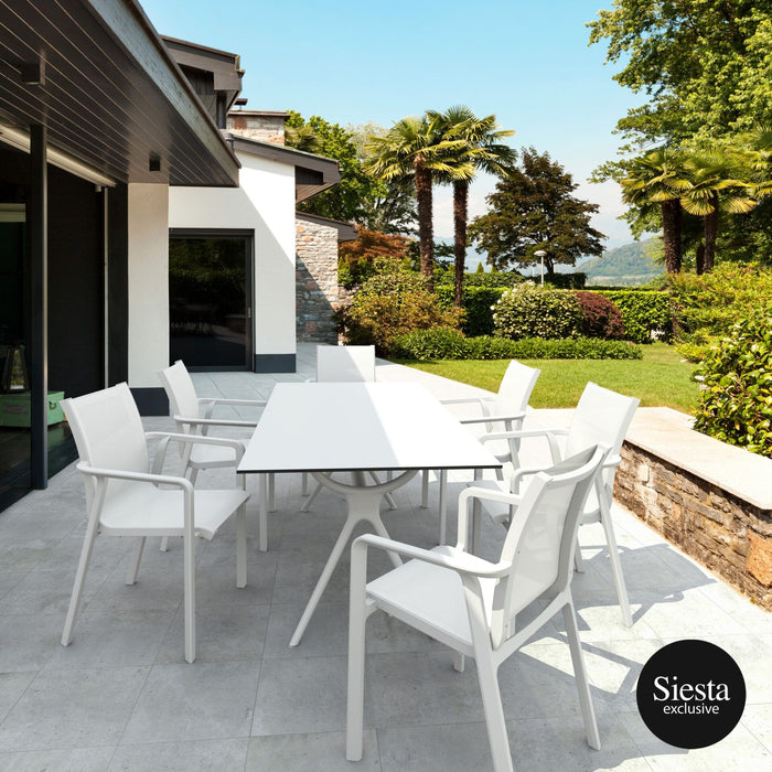 7 Piece Patio Dining Setting with Pacific Armchairs