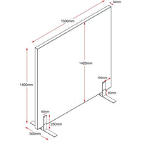 Set of 10 Acoustic Screens - Free Standing Screens
