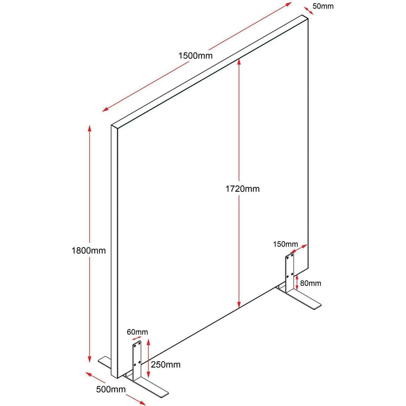 Set of 10 Acoustic Screens - Free Standing Screens